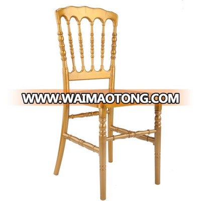 Gold color Resin Napoleon chair for wedding,hotel restaurant