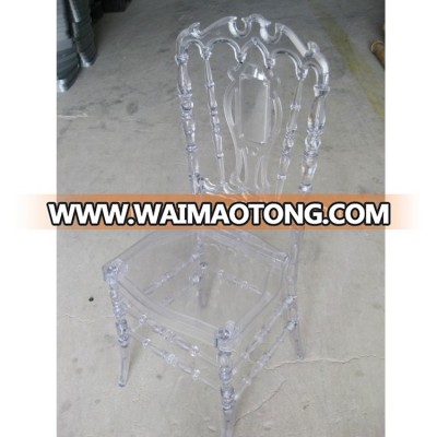 Crown Crystal Chair Clear wedding Chairs and event stackable napoleon chairs